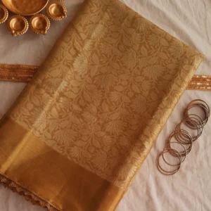 Golden Tissue Silk Banarasi Saree